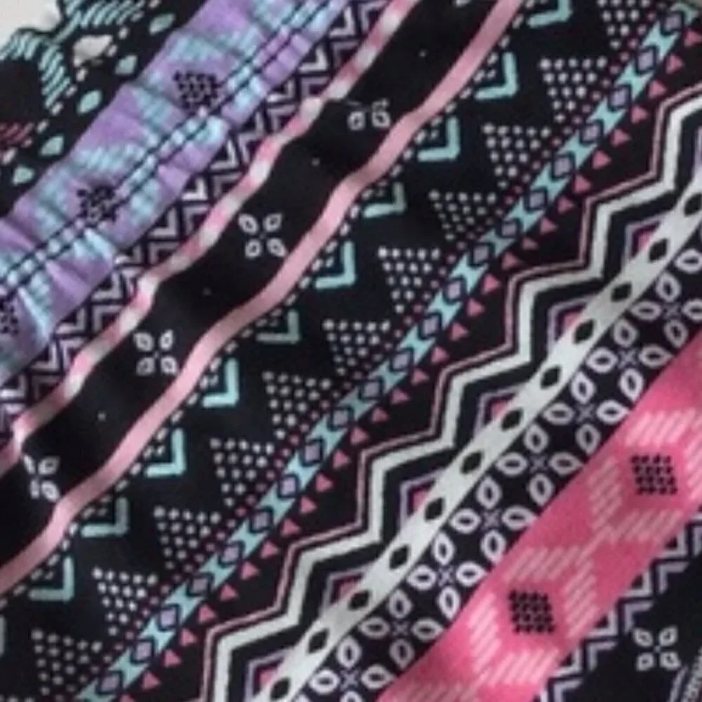 BOHO AZTEC PRINT SHORTS PURPLE PINK